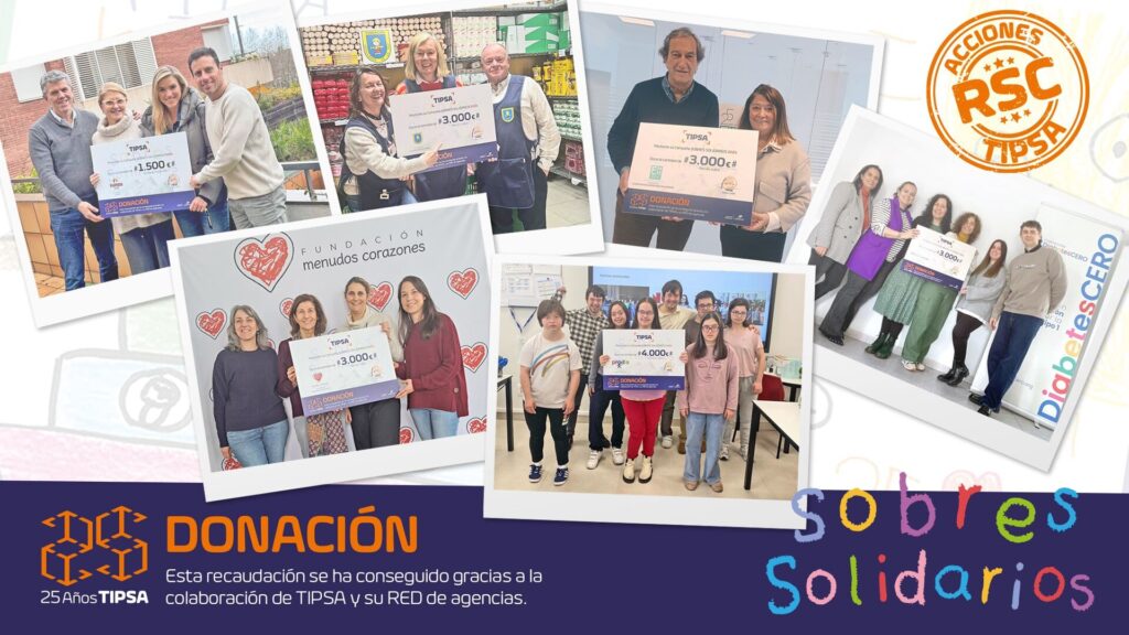 TIPSA, iniciativa de sobres solidarios con la Fundación DiabetesCERO.